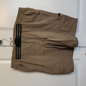 Men's Magellan cargo shorts, water repellent, 2XL with elastic, khaki